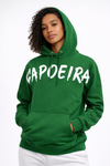Capoeira Black Hoodie Unisex Casual Wear with Bold White Lettering Menswear Sweatshirts - Image 1